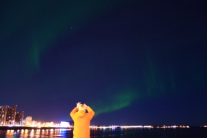 A városból is látszik Aurora Borealis